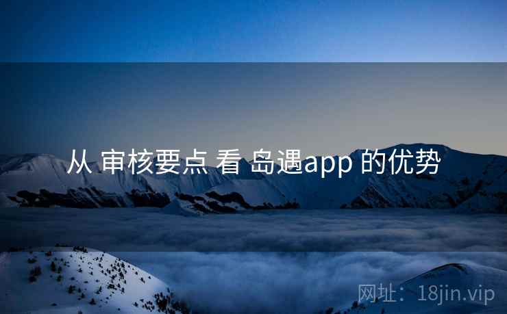 从 审核要点 看 岛遇app 的优势