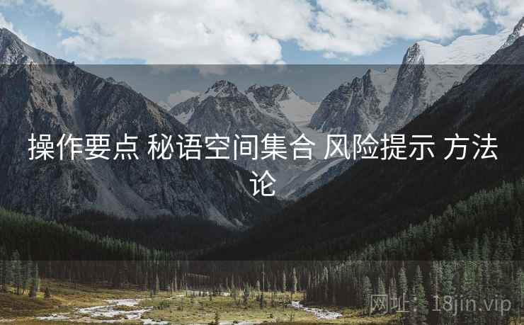 操作要点 秘语空间集合 风险提示 方法论