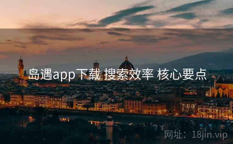 岛遇app下载 搜索效率 核心要点 岛遇app下载 搜索效率 核心要点