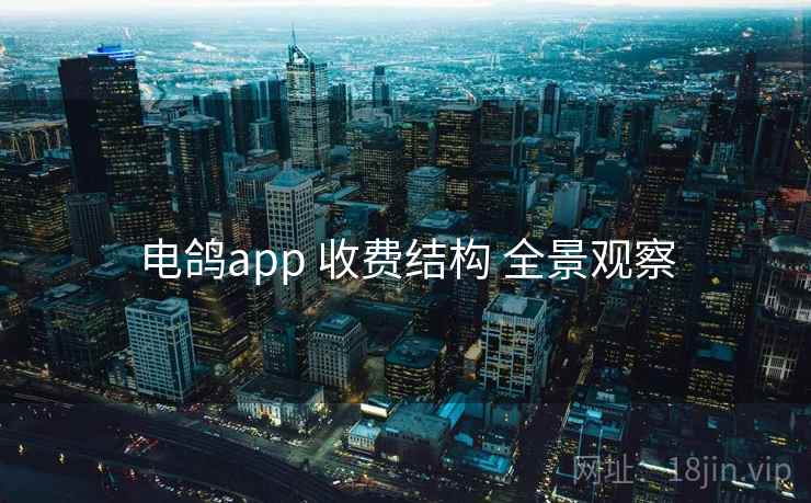 电鸽app 收费结构 全景观察 电鸽app 收费结构 全景观察